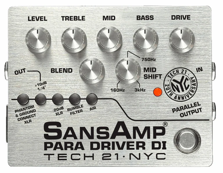 TECH 21 SANSAMP PARA DRIVER DI 20 ANIVERSARIO PEDAL EFECTO