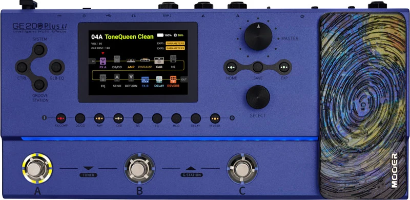 MOOER GE200 PLUS LI PEDALERA MULTIEFECTOS CON BATERIA RECARGABLE