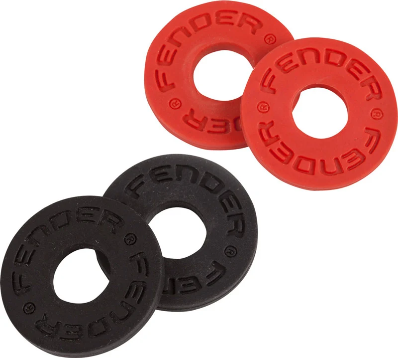 FENDER 0990819000 STRAP BLOCKS 2 NEGROS 2 ROJOS ENGANCHES SEGURIDAD CORREA