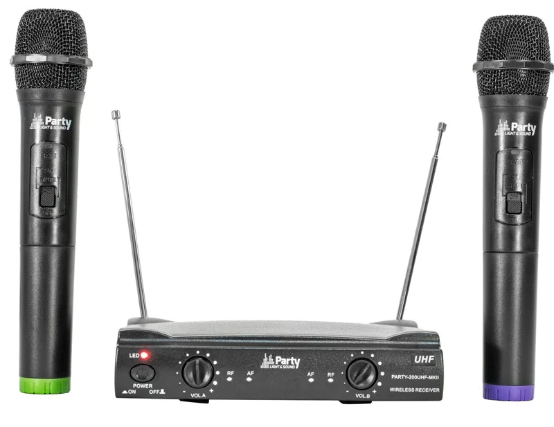 PARTY 200UHF MKII SISTEMA INALAMBRICO DOS MICROFONOS DE MANO
