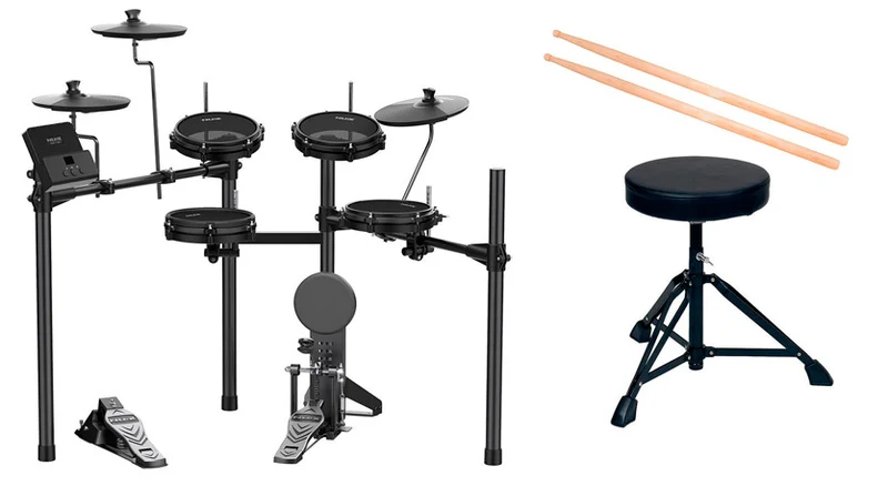 NUX -PACK- AVANZADO BATERIA ELECTRONICA NUX DM110 + ASIENTO Y BAQUETAS
