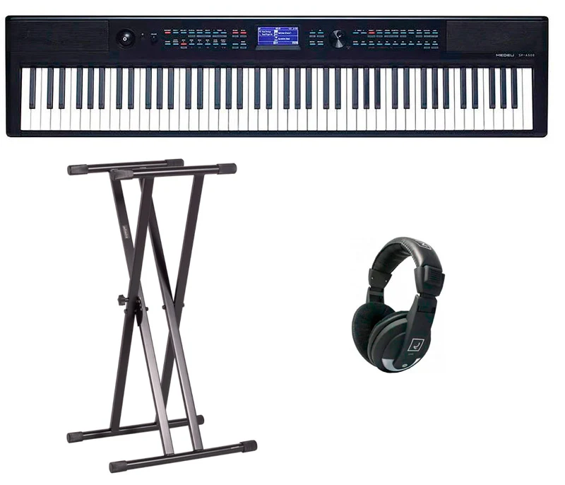 MEDELI -PACK- AVANZADO PIANO SP-A500 BK + SOPORTE Y AURICULARES