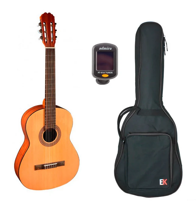 ADMIRA -PACK- PRINCIPIANTE GUITARRA ESPAÑOLA ALBA + FUNDA Y AFINADOR