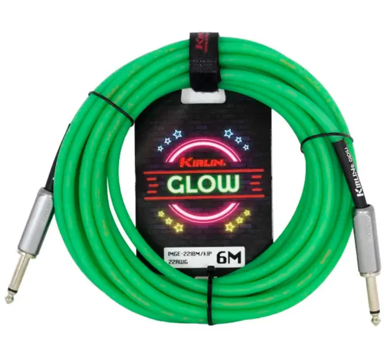 AUVISA IMGE221KP-6M GLOW CABLE INSTRUMENTO JACK 6 METROS KIWI POP