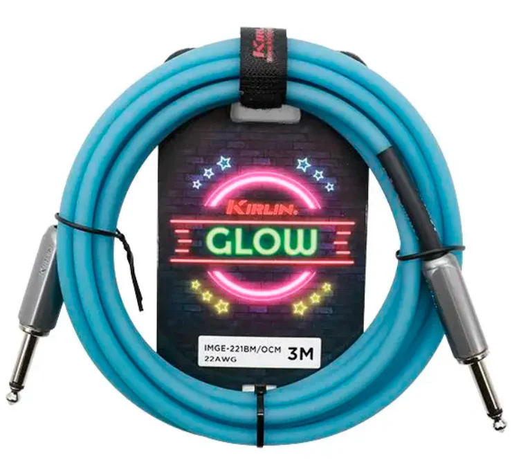 AUVISA IMGE221OM-3M GLOW CABLE INSTRUMENTO JACK 3 METROS OCEAN MIST