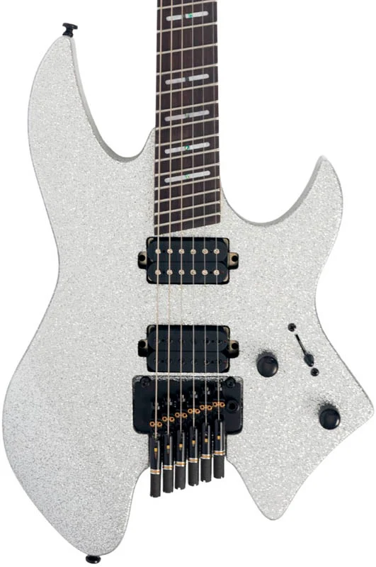 SIRE X6 6 HEADLESS SS LARRY CARLTON GUITARRA ELECTRICA SILVER SPARKLE