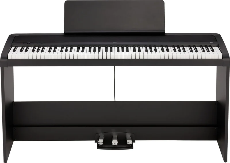 KORG B2+ PLUS SP BK PIANO DIGITAL CON SOPORTE Y PEDALERA NEGRO