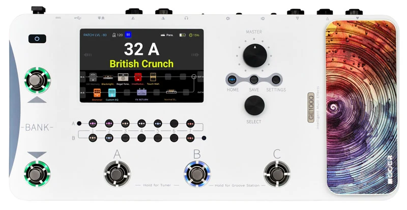 MOOER GE1000 LI WH PEDALERA MULTIEFECTOS GUITARRA BLANCA