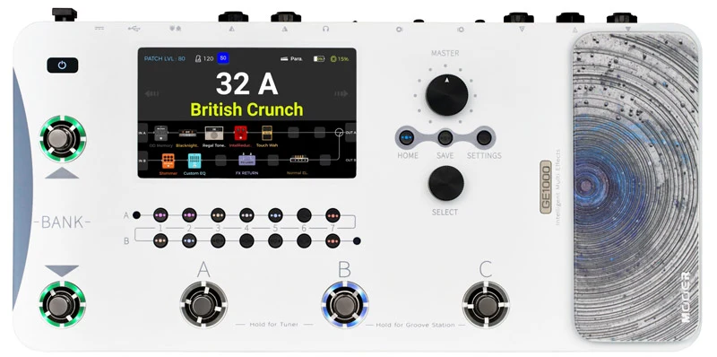 MOOER GE1000 WH PEDALERA MULTIEFECTOS GUITARRA BLANCA