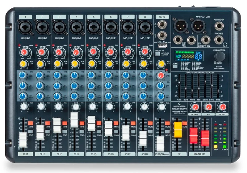 SOUNDSATION YOUMIX 810 PRO MESA DE MEZCLAS 10 CANALES