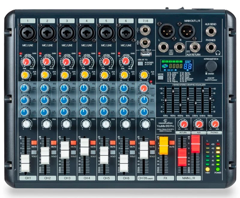 SOUNDSATION YOUMIX 610 PRO MESA DE MEZCLAS 8 CANALES