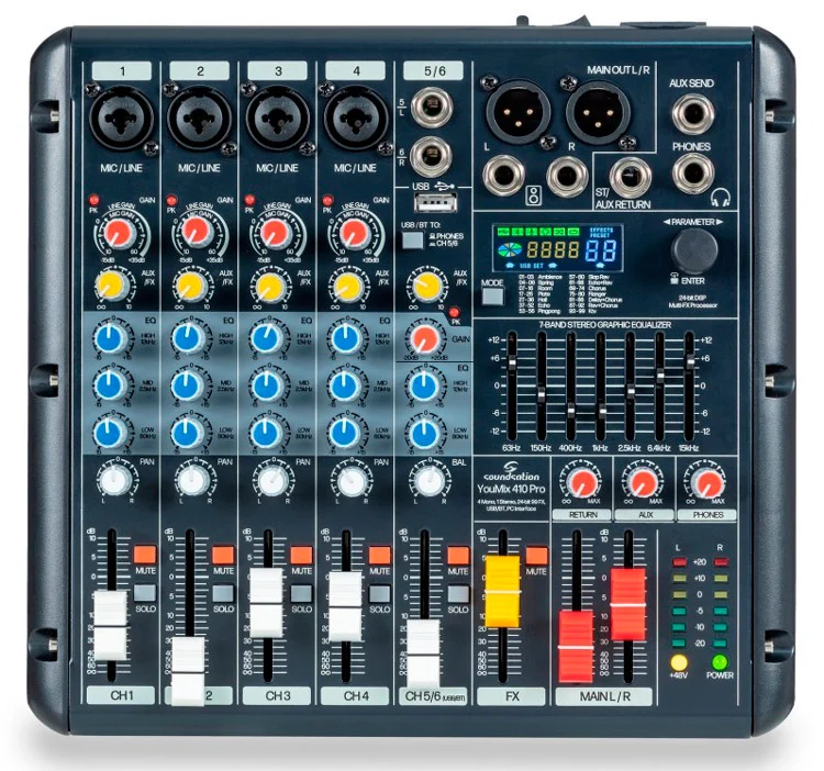 SOUNDSATION YOUMIX 410 PRO MESA DE MEZCLAS 6 CANALES