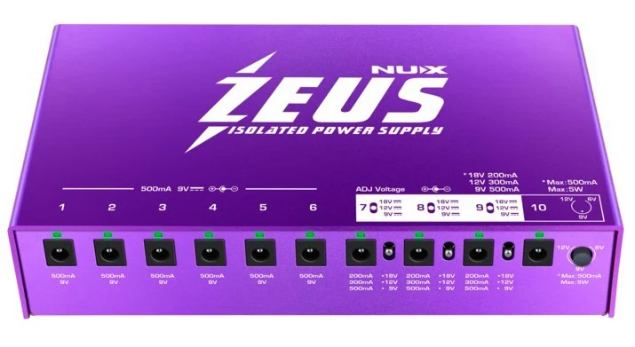 NUX NIP-Z10 ZEUS ALIMENTADOR PEDALES 10 SALIDAS