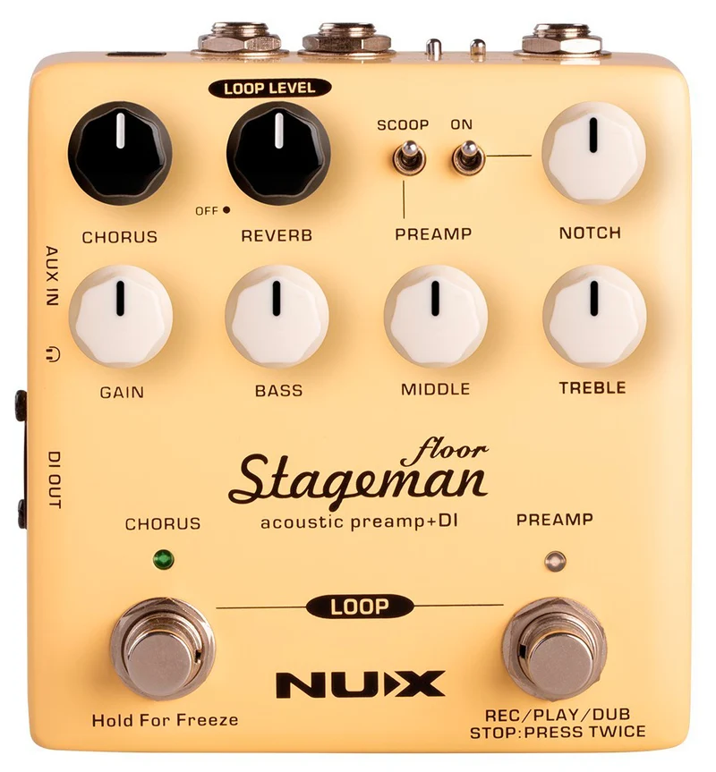 NUX NAP-5 STAGEMAN FLOOR PEDAL PREVIO ACUSTICO CON DI Y LOOPER