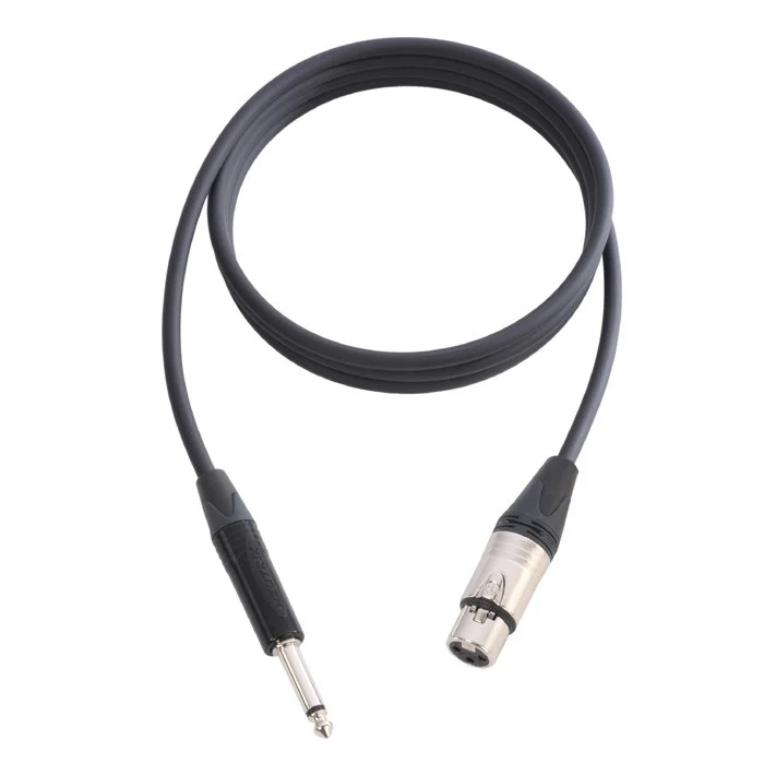 ADAM HALL KM6FP2BLK CABLE DE MICROFONO CON CONECTOR NEUTRIK XLR HEMBRA A JACK MONO 6 METROS.