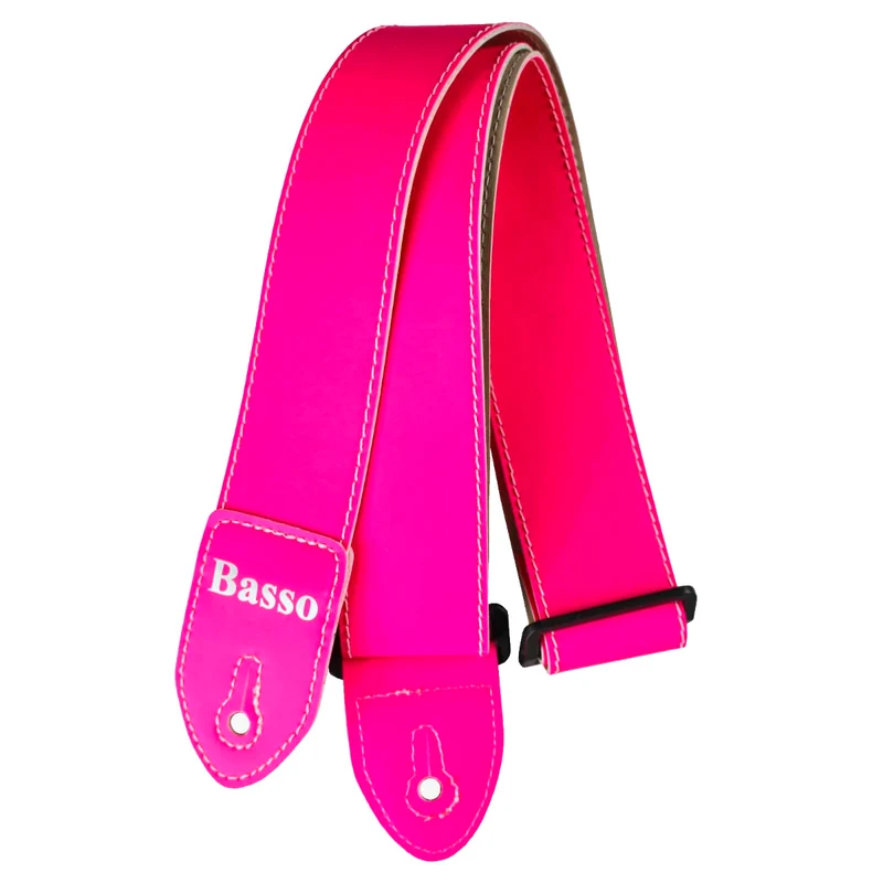 AUVISA SF182 CORREA SINTETICA GUITARRA Y BAJO NEON ROSA