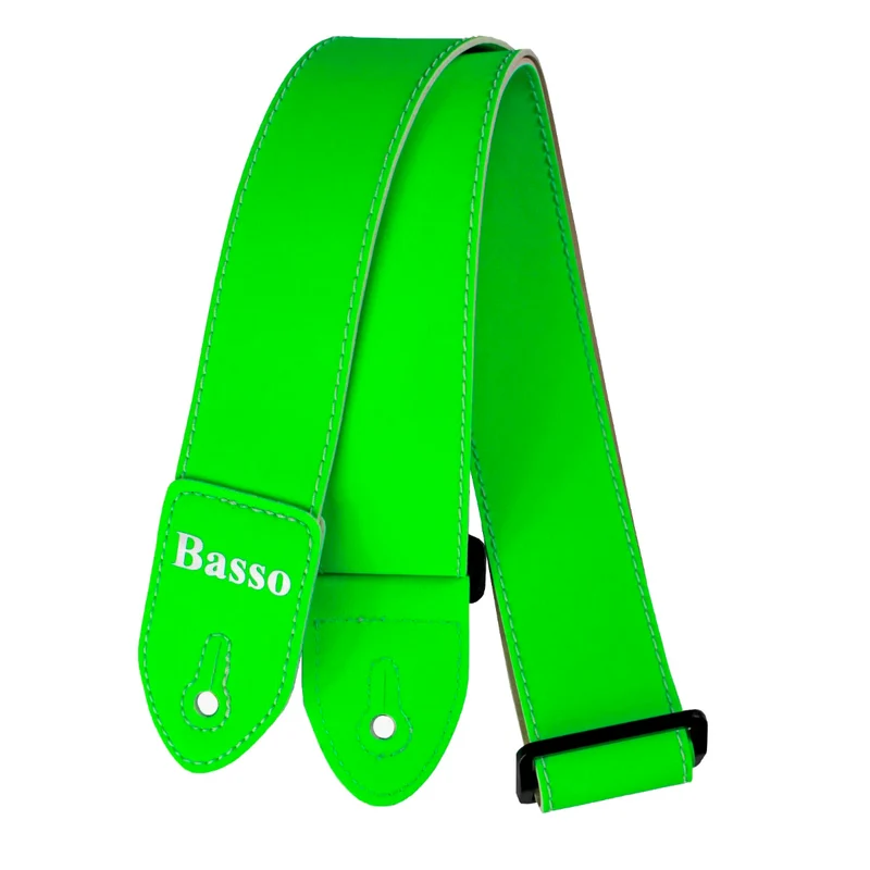AUVISA SF181 CORREA SINTETICA GUITARRA Y BAJO NEON VERDE