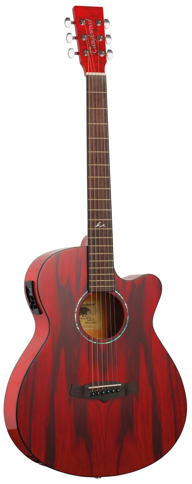 TANGLEWOOD TA4CE RD GUITARRA ELECTROACUSTICA SUPER FOLK SHIMMER RED