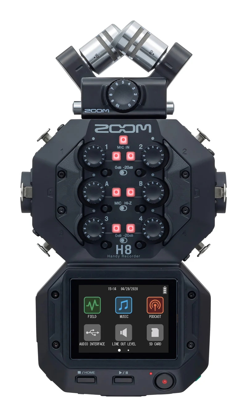 ZOOM H8 MS PACK GRABADOR DIGITAL 8 PISTAS CON 2 CAPSULAS
