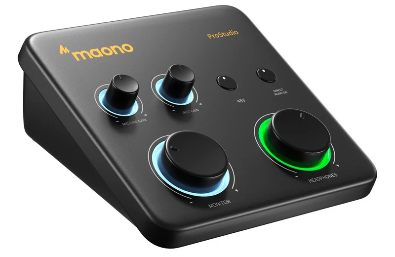 MAONO PS22 LITE INTERFAZ DE AUDIO USB 2 ENTRADAS