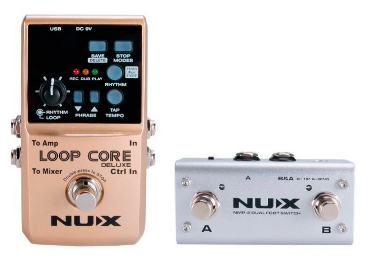 NUX LOOP CORE DELUXE PACK PEDAL LOOPER CON PULSADOR NMP2