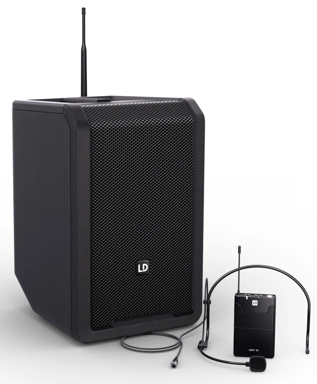 LD SYSTEMS ANNY8 BPH B5 ALTAVOZ PA BLUETOOTH CON MICROFONO DE DIADEMA STAGE BLACK