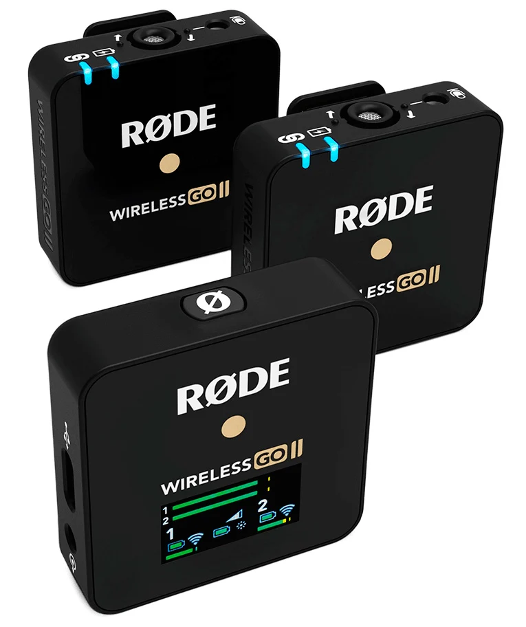 RODE WIRELESS GO II SISTEMA INALAMBRICO MICROFONO DE DOBLE CANAL.