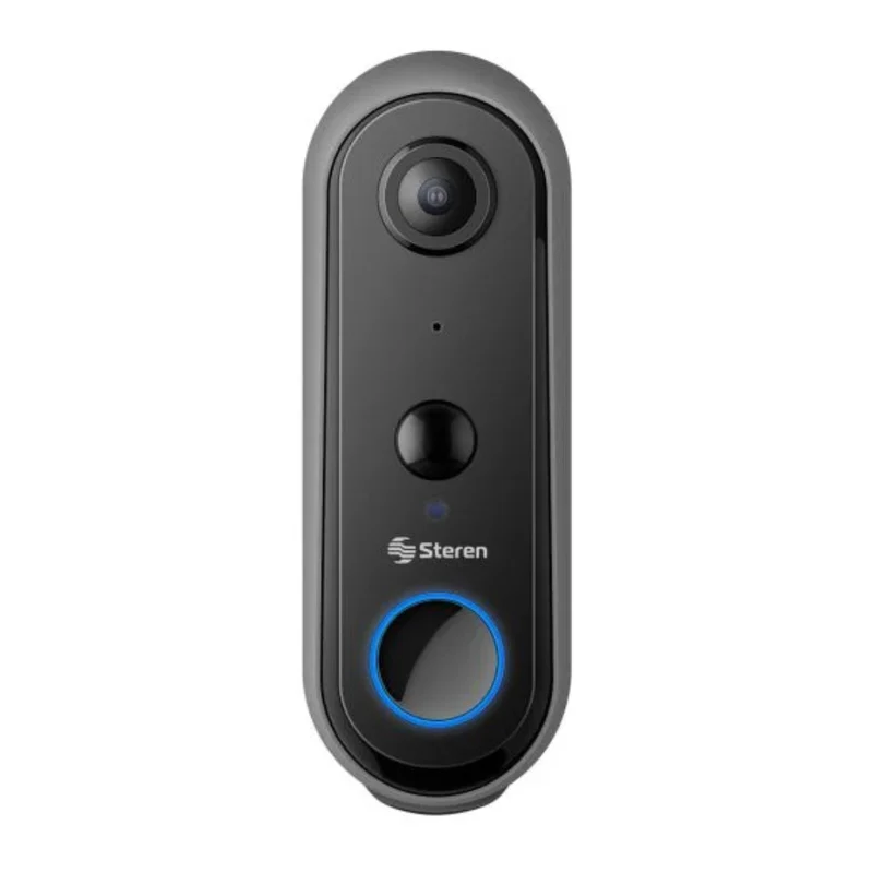 Steren Timbre Inteligente Wi-Fi Compatible con Asistente de Voz, CCTV-0950