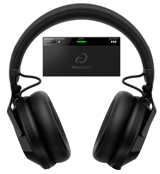 ALPHATHETA HDJ-F10-TX AURICULARES INALAMBRICOS DJ NEGROS CON TRANSMISOR