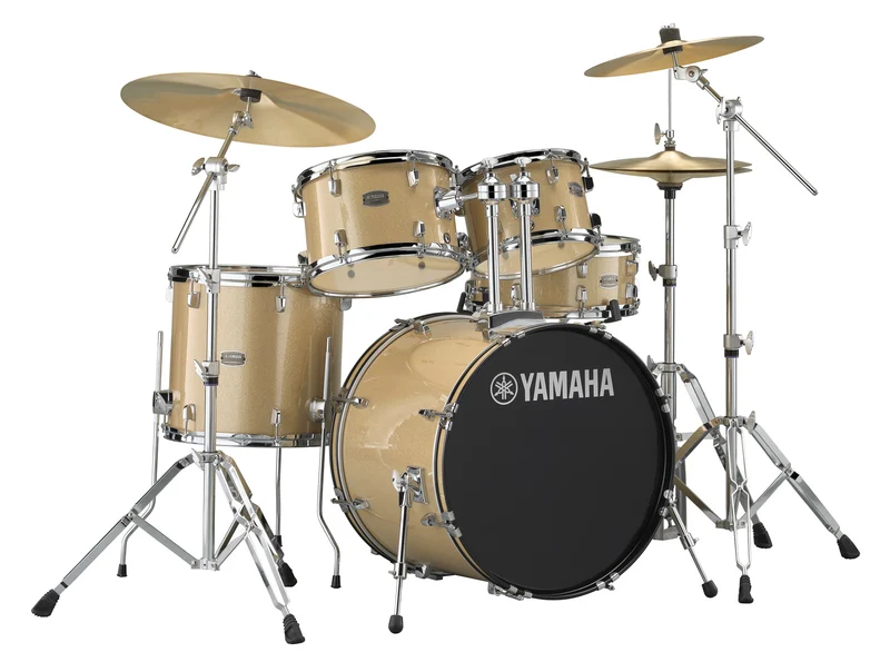 YAMAHA RDP0F5 CPG CPSET RYDEEN BATERIA ACUSTICA CON HERRAJES Y PLATOS CHAMPAGNE GLITTER
