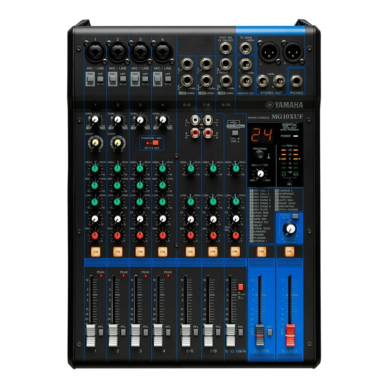 YAMAHA MG10XUF MESA DE MEZCLAS 10 CANALES CON EFECTOS Y USB