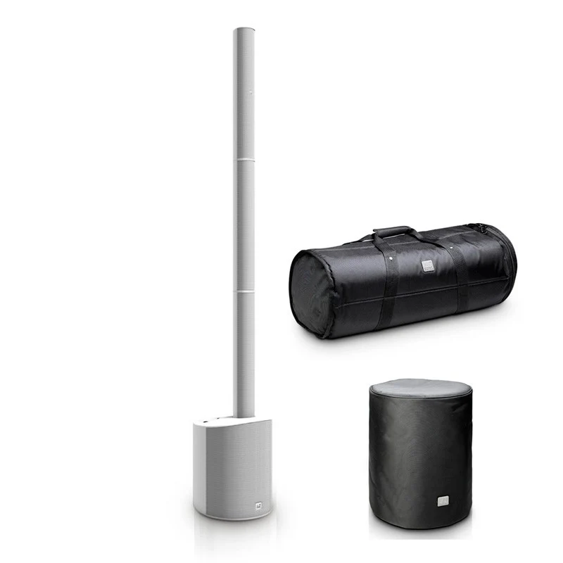 LD SYSTEMS -PACK- SISTEMA DE SONIDO MAUI 5 W BLANCO CON FUNDAS PARA COLUMNA Y SUBWOOFER