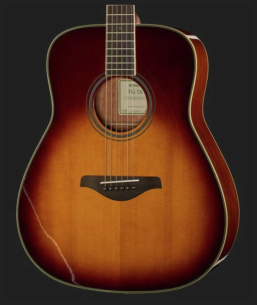 YAMAHA FGTA BS TRANSACOUSTIC GUITARRA ELECTROACUSTICA WESTERN BROWN SUNBURST