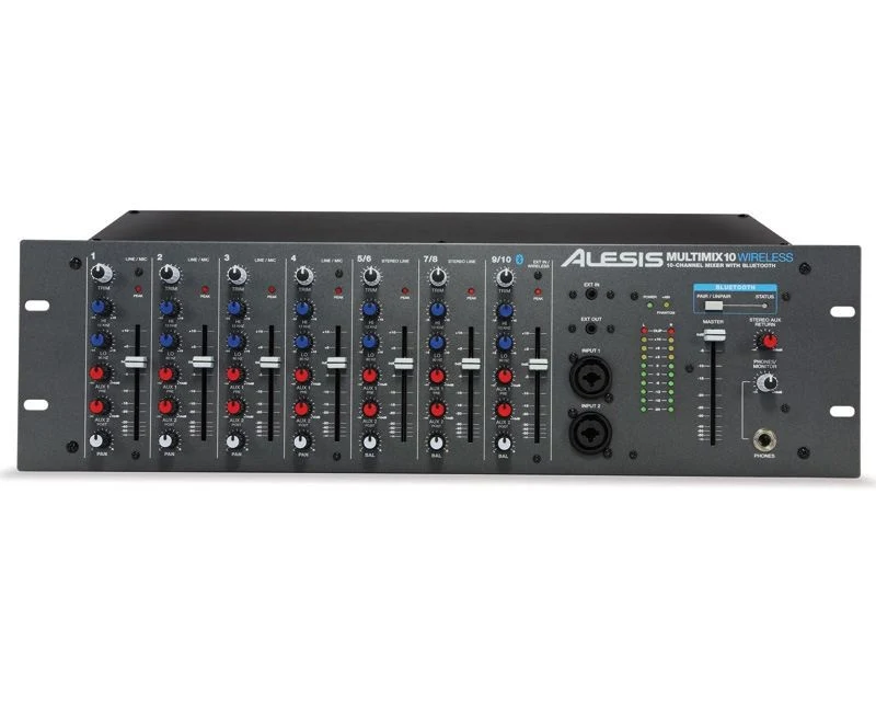 ALESIS MULTIMIX 10 WIRELESS MEZCLADOR DE 10 CANALES EN RACK CON BLUETOOTH