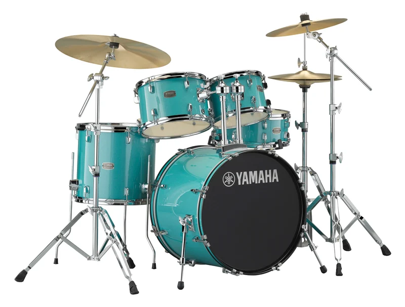 YAMAHA RDP0F5 TQG CPSET RYDEEN BATERIA ACUSTICA CON HERRAJES Y PLATOS TURQUOISE GLITTER