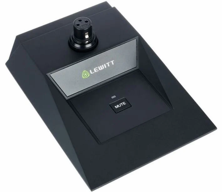 LEWITT B70AS BASE ANALOGICA PARA MICROFONOS DE CUELLO DE CISNE CON MUTE