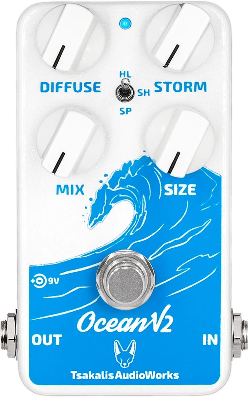 TSAKALIS AUDIOWORKS OCEAN V2 PEDAL REVERB