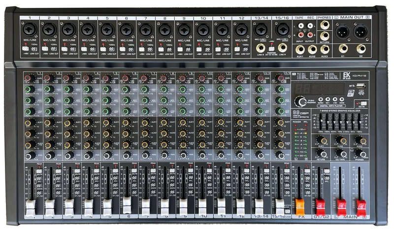 EK AUDIO KGPM16 MESA DE MEZCLAS 16 CANALES
