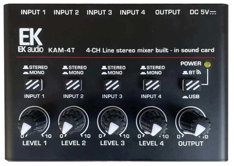 EK AUDIO KAM4T MESA DE MEZCLAS 4 CANALES
