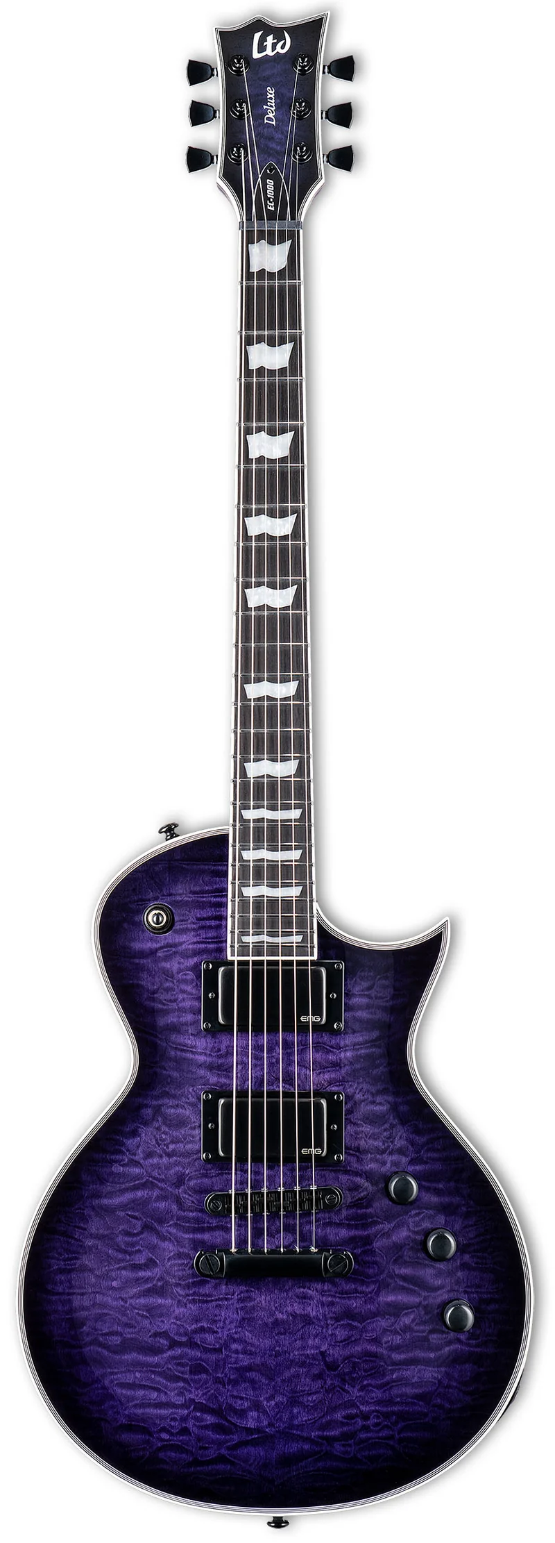 ESP LTD EC1000 QM STPS GUITARRA ELECTRICA SEE THRU PURPLE SUNBURST