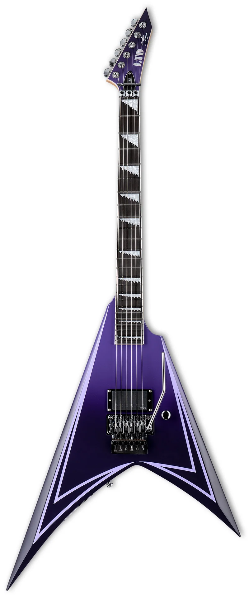 ESP LTD ALEXI HEXED GUITARRA ELECTRICA PURPLE FADE WITH PIN STRIPES