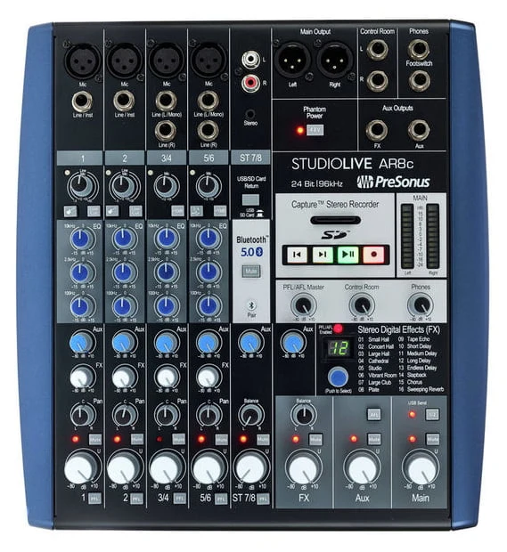 PRESONUS STUDIOLIVE AR8C MESA DE MEZCLAS 8 CANALES
