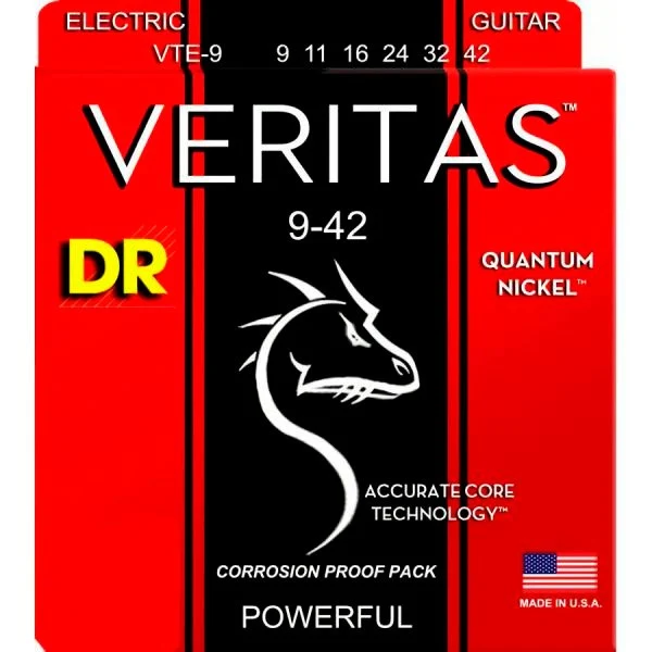 DR VTE9 VERITAS JUEGO CUERDAS GUITARRA ELECTRICA 009-042.