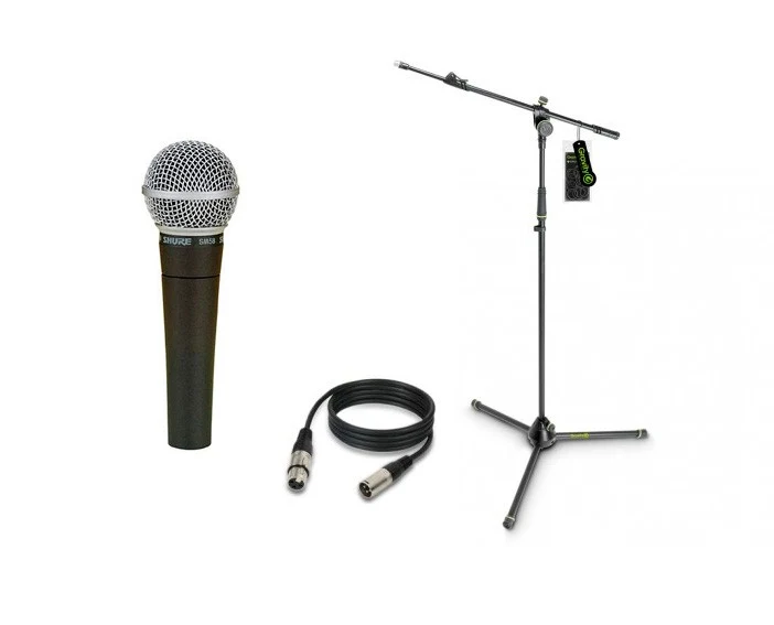 SHURE -PACK DELUXE- SM58LCE MICROFONO UNIDIRECCIONAL + PIE DE MICRO + CABLE 10 METROS