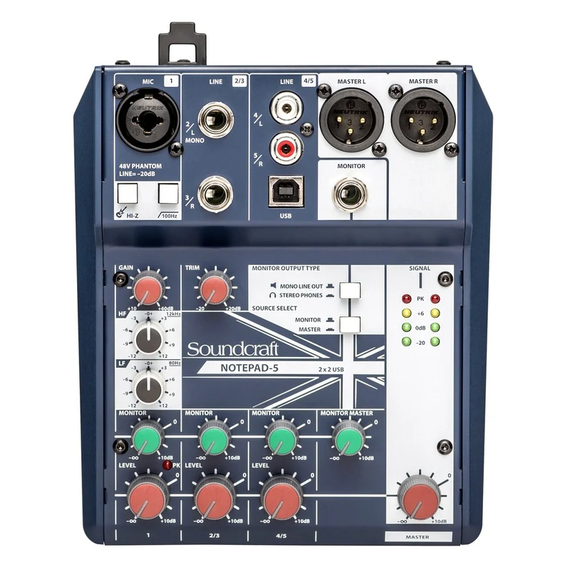 SOUNDCRAFT NOTEPAD-5 MESA DE MEZCLAS 5 CANALES