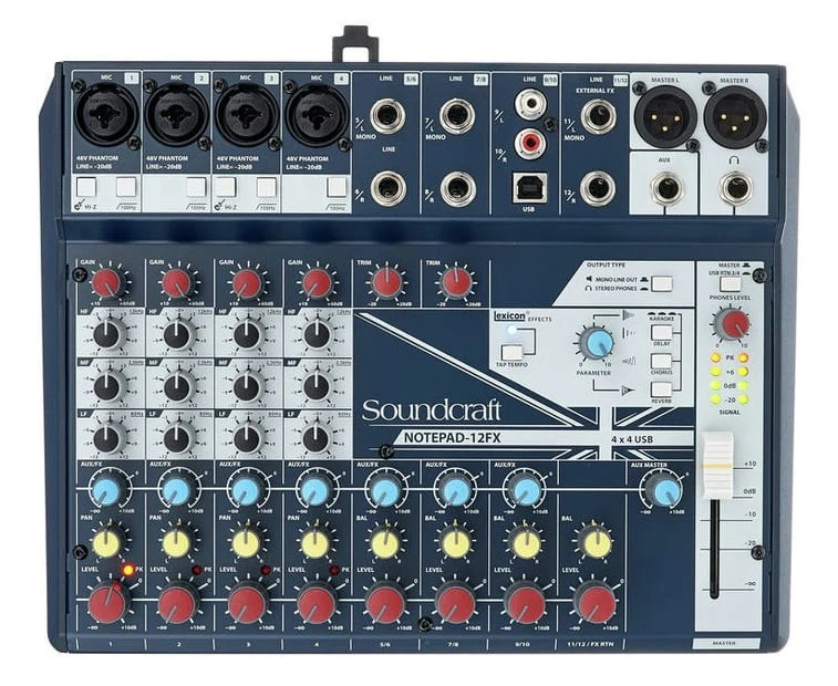 SOUNDCRAFT NOTEPAD-12FX MESA DE MEZCLAS 12 CANALES
