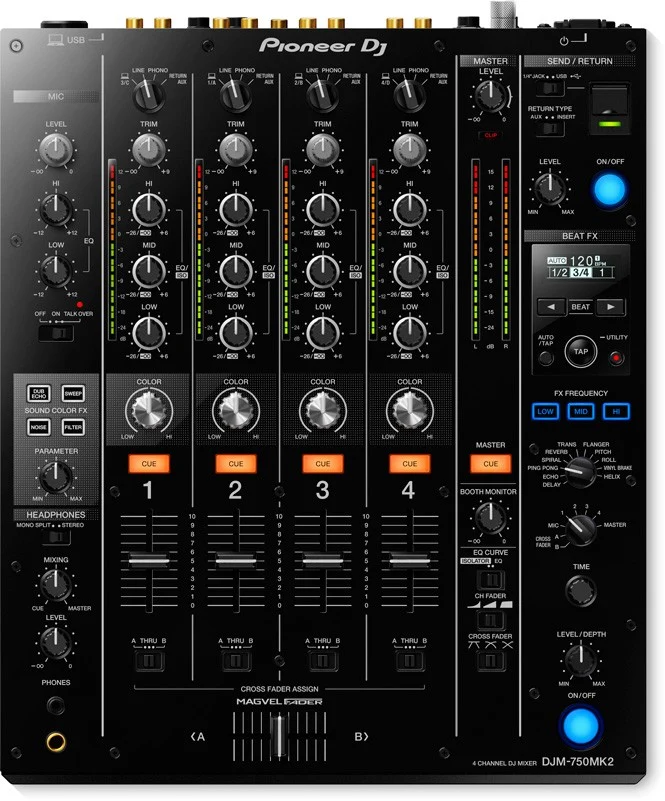 PIONEER DJ DJM 750 MK2 MEZCLADOR DJ CON EFECTOS NEGRA