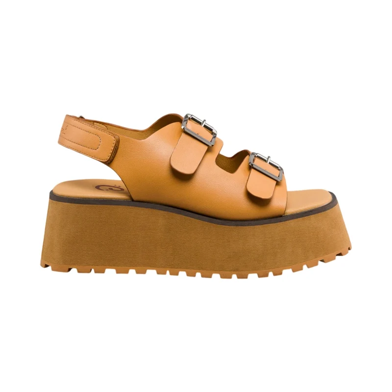 Coral Sandalias de Plataforma Portofino Café, para Mujer