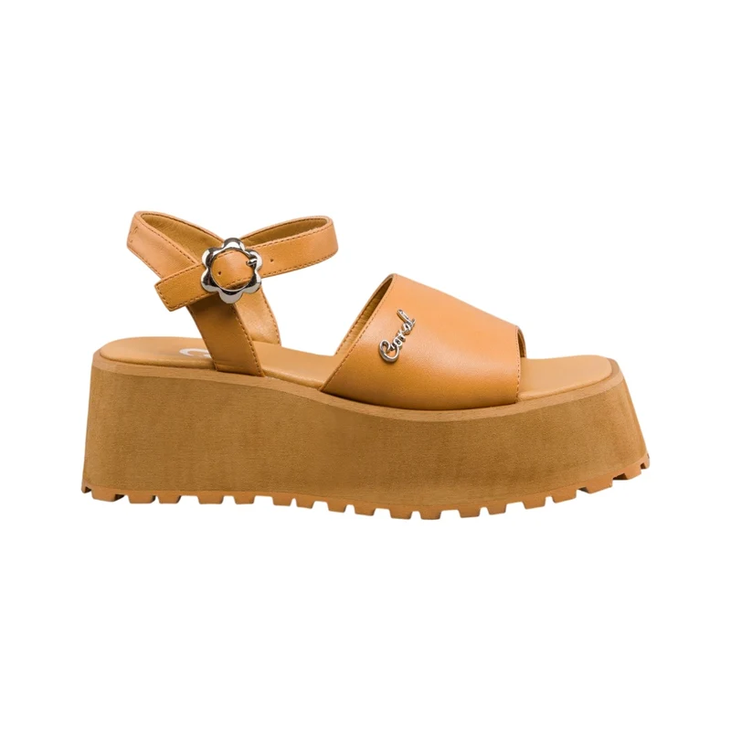 Coral Sandalias de Plataforma Pomodoro Beige, para Mujer