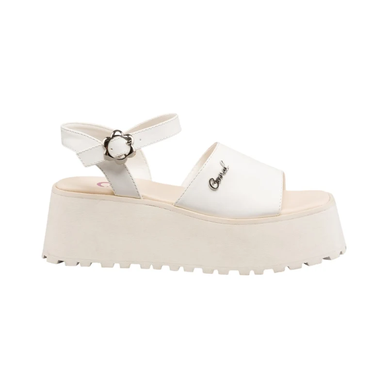 Coral Sandalias de Plataforma Pomodoro Blanco, para Mujer